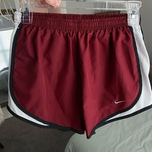 Maroon Nike shorts